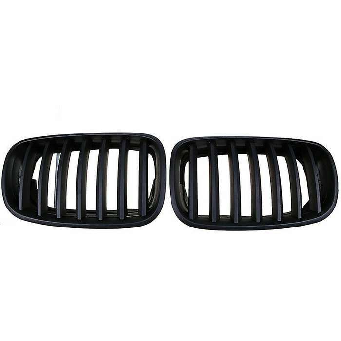 Car Matte Black Kidney Grill Grille Pair for X5 X5M X6 X6M E70 E71 2007-2013