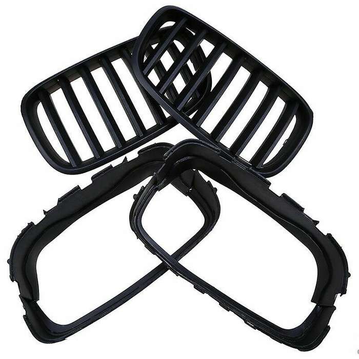 Car Matte Black Kidney Grill Grille Pair for X5 X5M X6 X6M E70 E71 2007-2013
