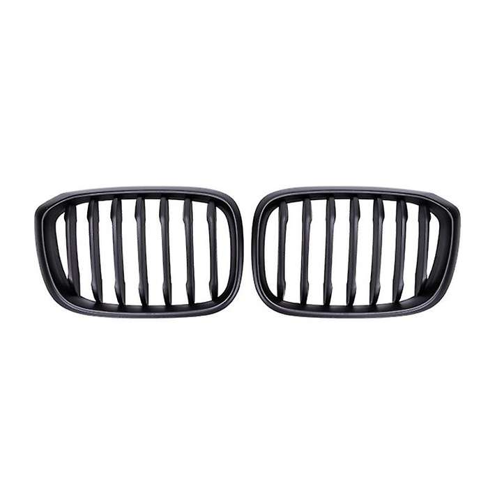 Car Matte Black Two Line Front Hood Kidney Grille Grill for  X3 G01 X4 G02 2018-2020