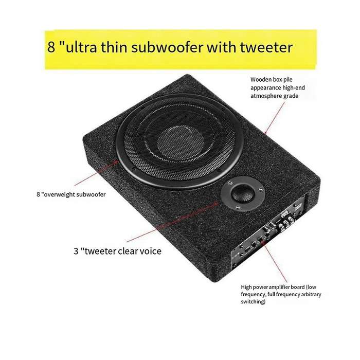 Car Mounted Subwoofer Ultra-thin Seat Modification 600W Subwoofer 12V Dedicated Car Audio System