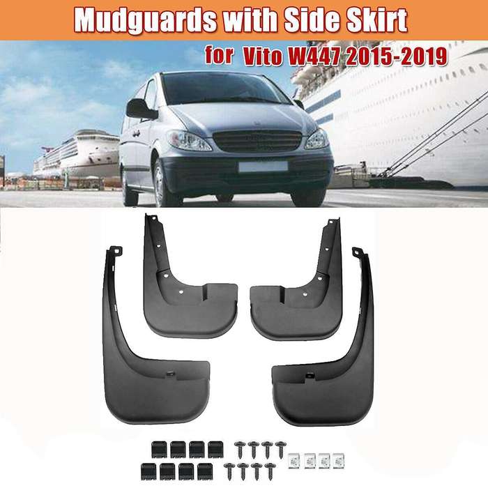 Car Mudguards Front Wheel Fenders Mud Flaps Splash Guards for V Class W447 2016-2020 with Side Skirt