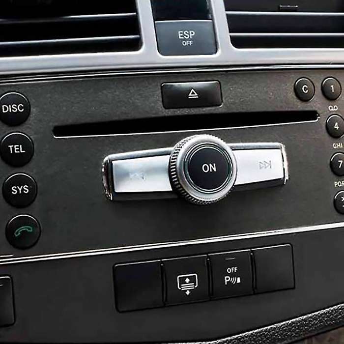 Car Multimedia Air Conditioner Volume Button Sticker Cover Trim for W204 C E Class 2012-2015 Accesso