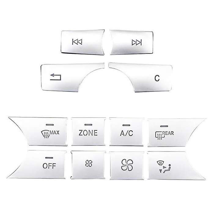 Car Multimedia Air Conditioner Volume Button Sticker Cover Trim for W204 C E Class 2012-2015 Accesso