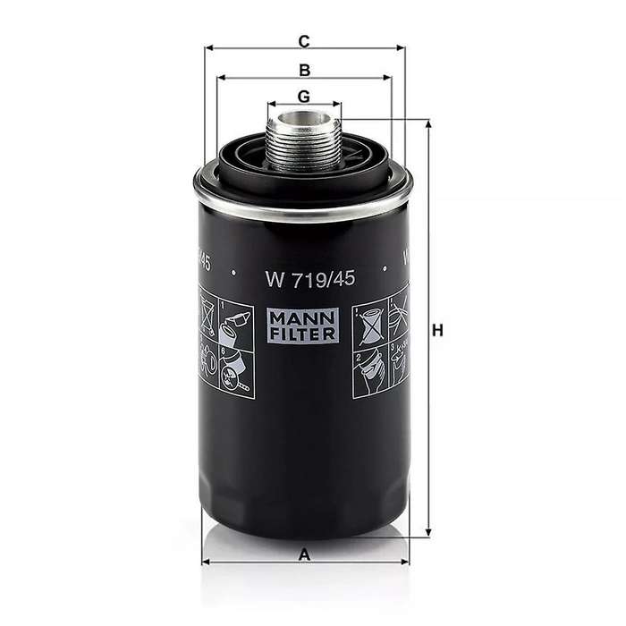 Car Oil Filter for A3 A4 A5 for for 06J115561B, 06J115403C