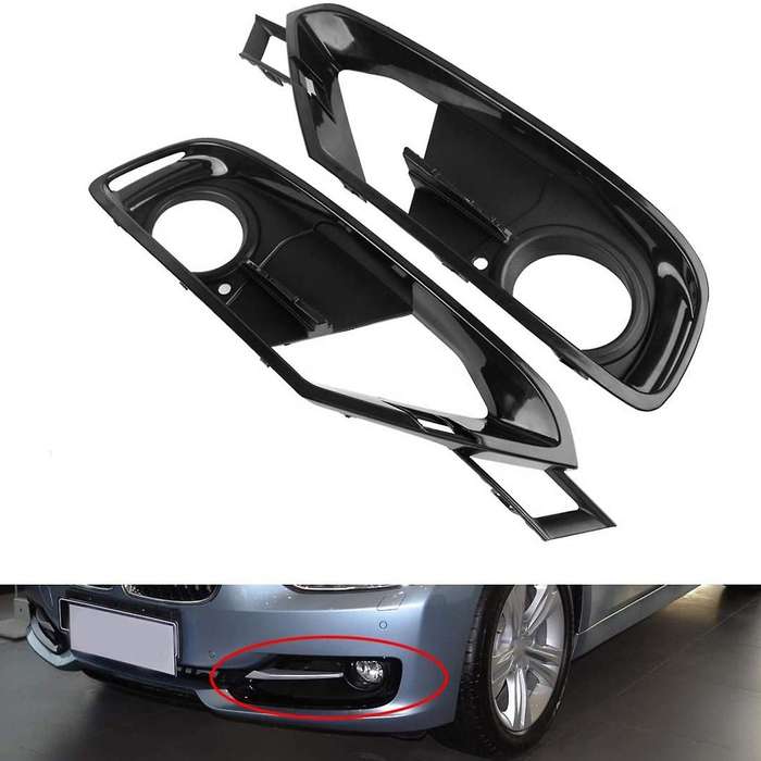 Car Partially Open Grid Fog Light Grille Fit for F30 F31 2012-2015 51117300739 51117300740