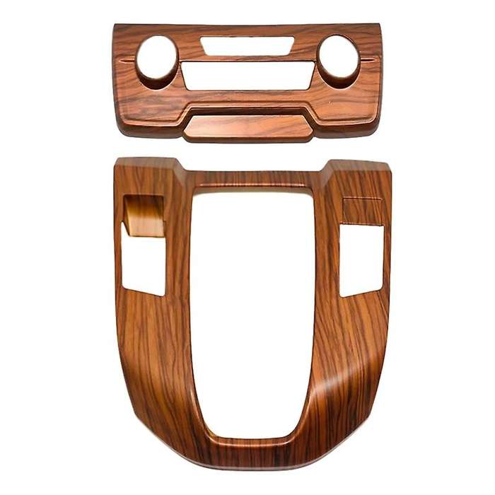 Car Peach Wood Grain Gear Panel Cover and Center Console CD Panel Cover Trim for -V 2017 2018 2019 2