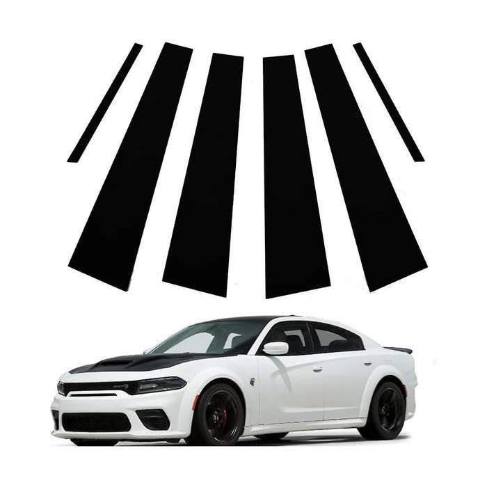Car Pillar Posts Door Window Trim Molding for Charger 2011-2021 Anti Scratch Stickers Accessories Bl