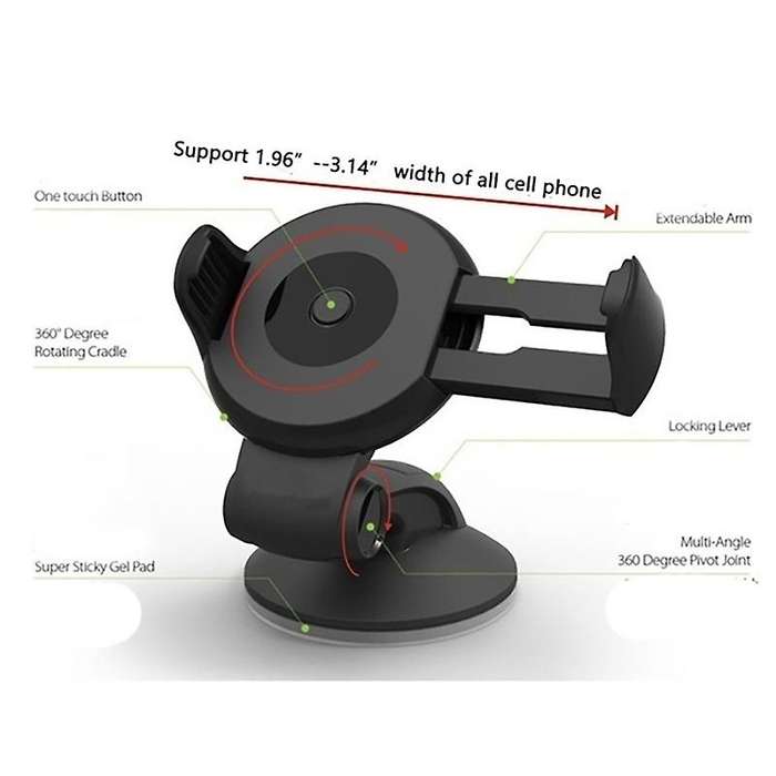 Car Phone Holder Stands Rotatable Support Mobile 360 Degree Mount Dashboard Gps Navigation Phone Ho