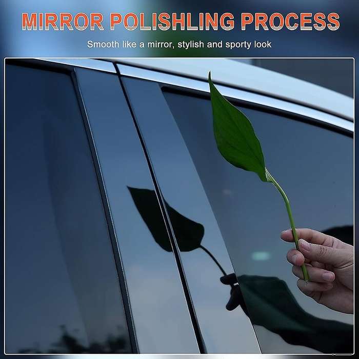 Car Pillar Posts Door Window Trim Moldings Anti Scratch Sticker for Escalade 2007-2014 Accessories G