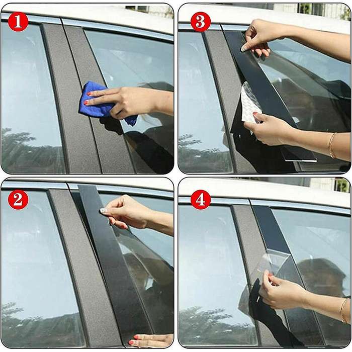 Car Pillar Posts Door Window Trim Moldings Anti Scratch Stickers for Altima 2013-2018 Accessories Gl