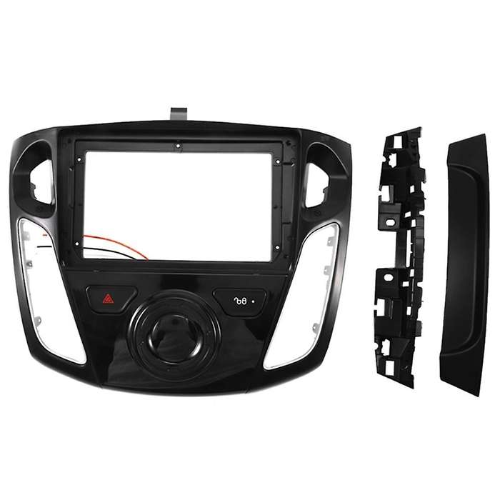 Car Radio Fascia Trim Kit, 9 Inch Dash Panel 2 DIN DVD Frame Install Kit for Focus 3 2012 2013 2014
