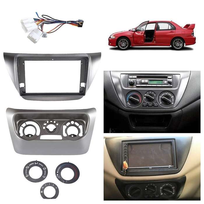 Car Radio Stereo 9inch Frame Fascia Panel Harness for Ix 2006 Gray