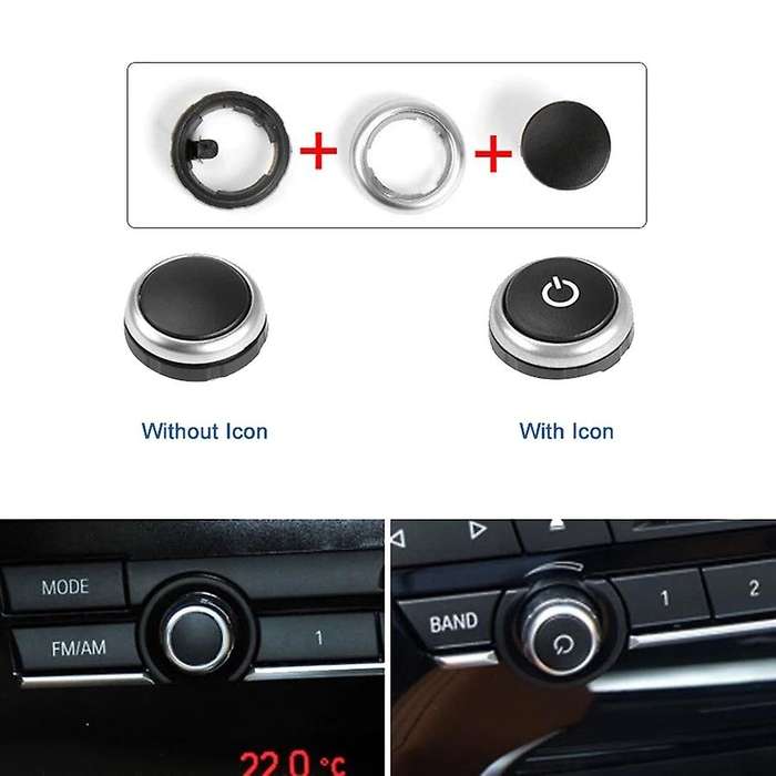 Car Radio Switch Knob CD Machine Switch Button for 5 7 Series X5 X6 F02 F07 F10 F15 F16 64119350272