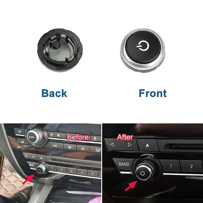 Car Radio Switch Knob CD Machine Switch Button for 5 7 Series X5 X6 F02 F07 F10 F15 F16 64119350272