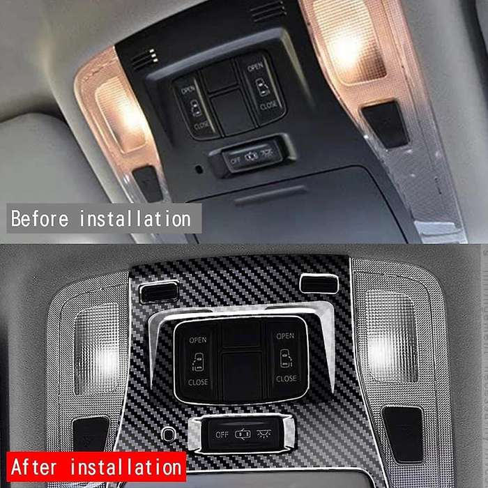 Car Reading Lamp Decoration Frame Reading Light Stand Car Roof Reading Lamp Trim for Alphard 2015 20
