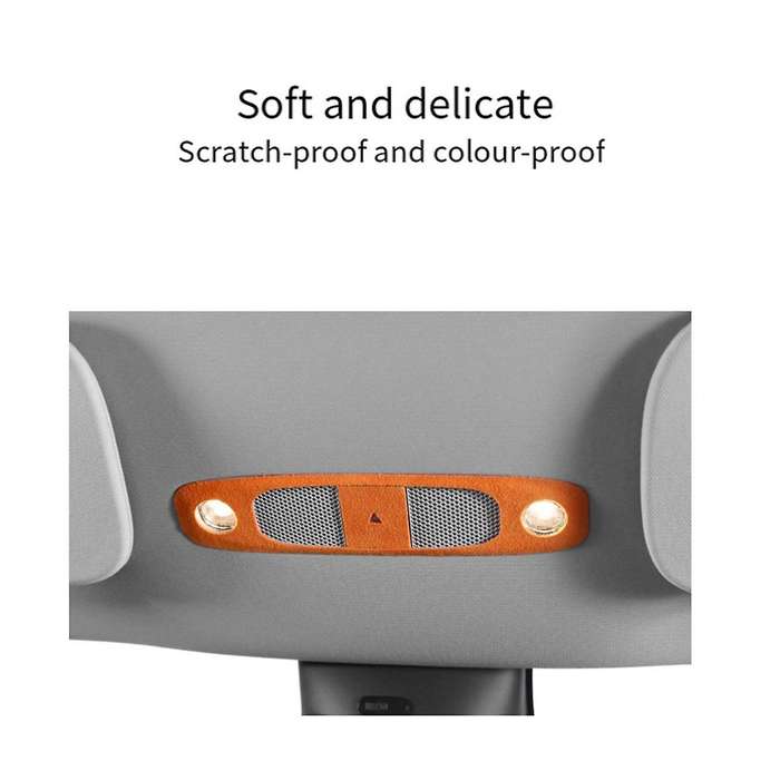 Car Reading Light Frame Trim Sticker for Model 3 Model Y 2023-2018 Front Inside Lamp Panel Cover Bla