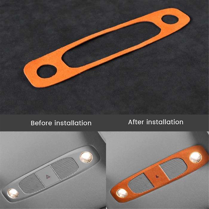 Car Reading Light Frame Trim Sticker for Model 3 Model Y 2023-2018 Front Inside Lamp Panel Cover Ora