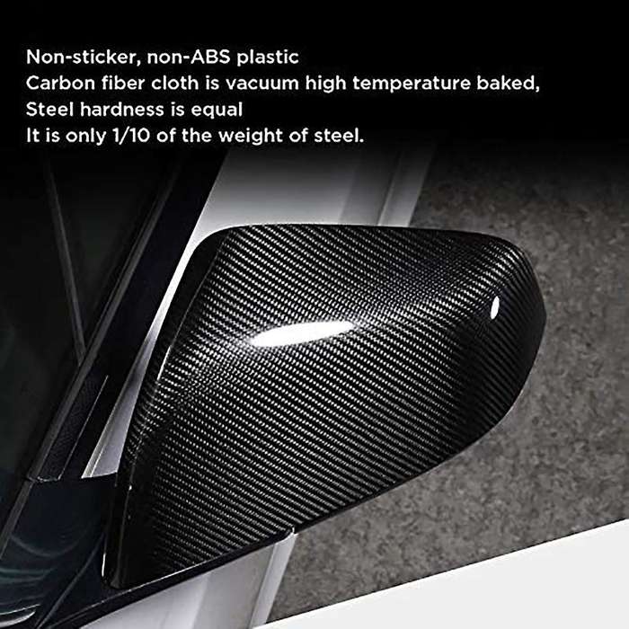 Car Real Carbion Fiber Side Mirror Cover for Model X 2016-2020 Rear View Mirror Cover Trim Frame Acc