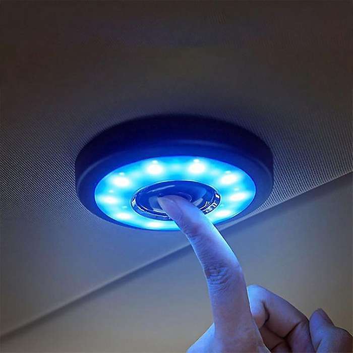 Car Reading Light Led Car Interior Lighting Rv Indoor Lighting White Blue Three-Color Switch Wireles