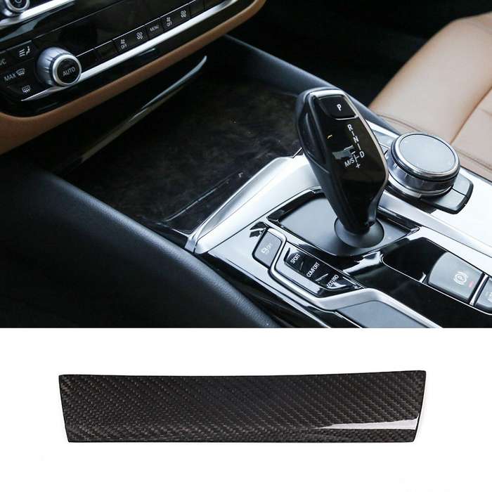 Car Real Carbon Fiber Cup Holder Up Decoration Cover Trim Accessories for - 5 Series G30 G38 2017-20