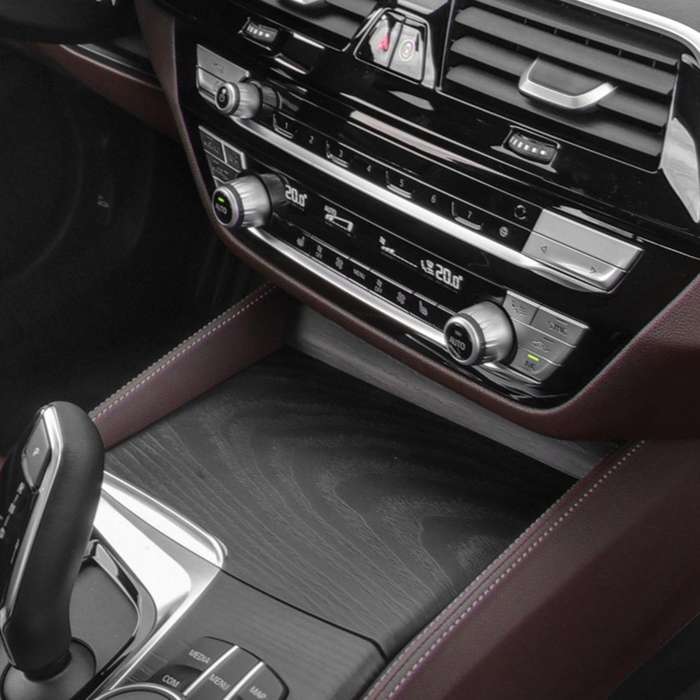 Car Real Carbon Fiber Cup Holder Up Decoration Cover Trim Accessories for - 5 Series G30 G38 2017-20