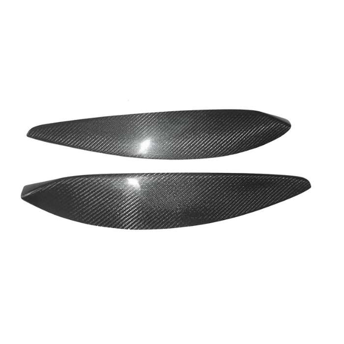 Car Real Carbon Fiber Front Headlight Lamp Eyebrows Eyelids Moulding Cover Trims for Opel H 2004-200