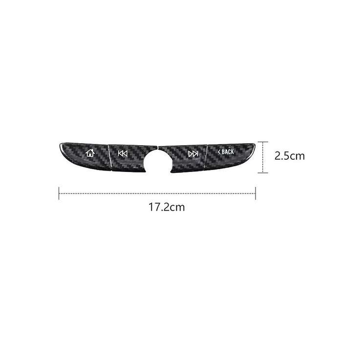 Car Real Carbon Fiber Navigation Screen Panel Frame Button Cover Accessories for 2016-2022