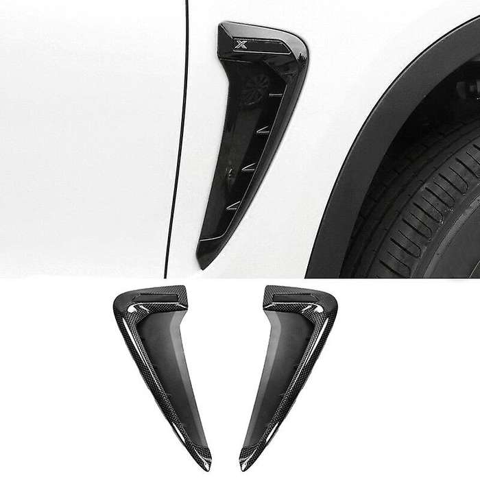 Car Real Carbon Fiber Side Body Intake Grille Air Vent Replace Cover Trim Decor for X5 F15 X5M F85 2
