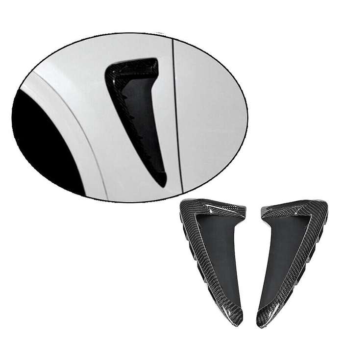 Car Real Carbon Fiber Side Body Intake Grille Air Vent Replace Cover Trim Decor for X5 F15 X5M F85 2