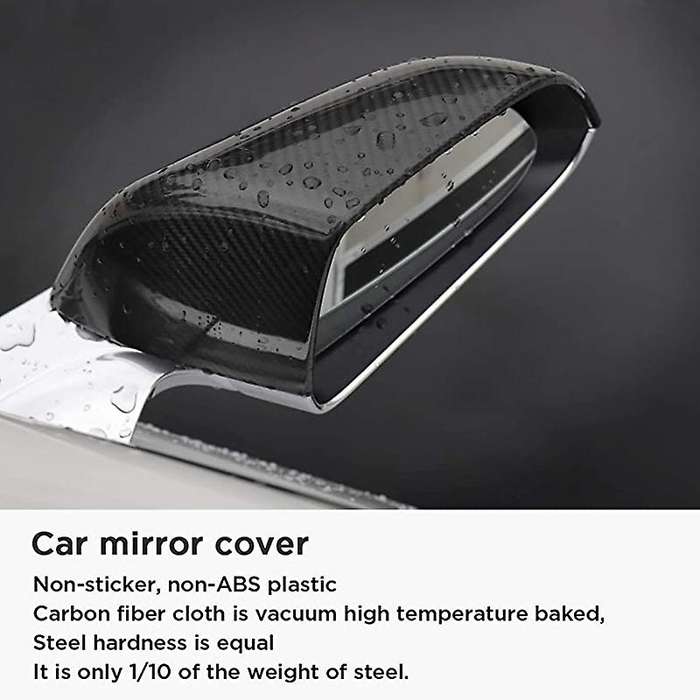 Car Real Carbon Fiber Side Mirror Cover Cap for 2017-2019 Rear View Mirror Cover Trim Frame Accessor