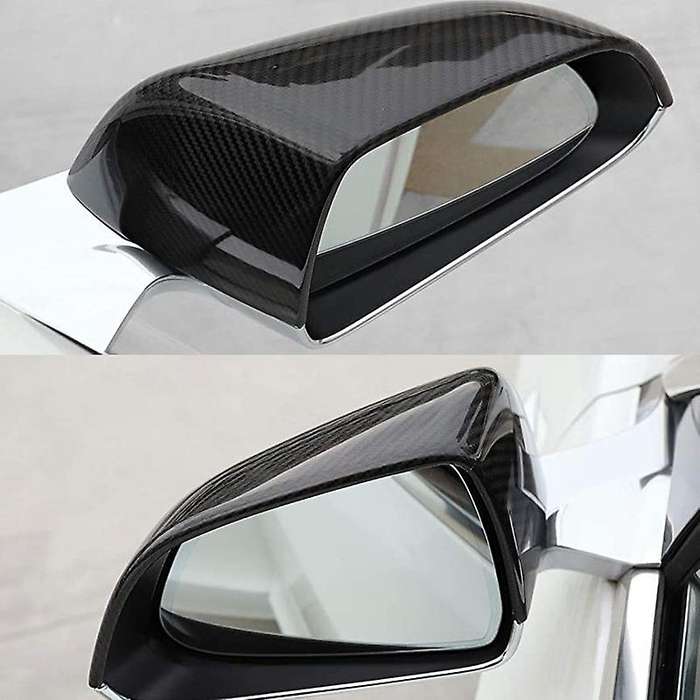 Car Real Carbon Fiber Side Mirror Cover Cap for 2017-2019 Rear View Mirror Cover Trim Frame Accessor