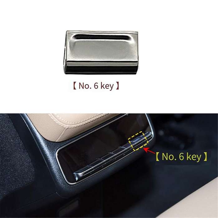 Car Rear A/C Switch Adjustment Button for GLS W167 2020-2024 Multimedia Switch Cover Button No. 6