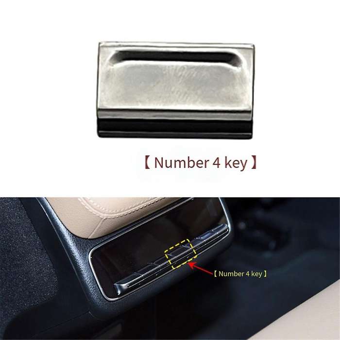 Car Rear A/C Switch Adjustment Button for GLS W167 2020-2024 Multimedia Switch Cover Button No. 4