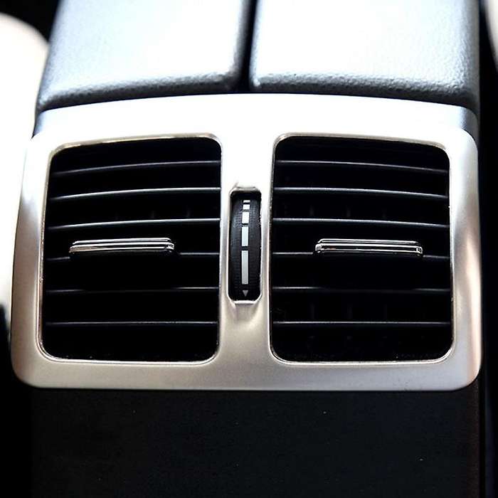 Car Rear Air Conditioning Vent Decorative Frame Air Outlet Trim Strip Stickers for C Class W204 2009