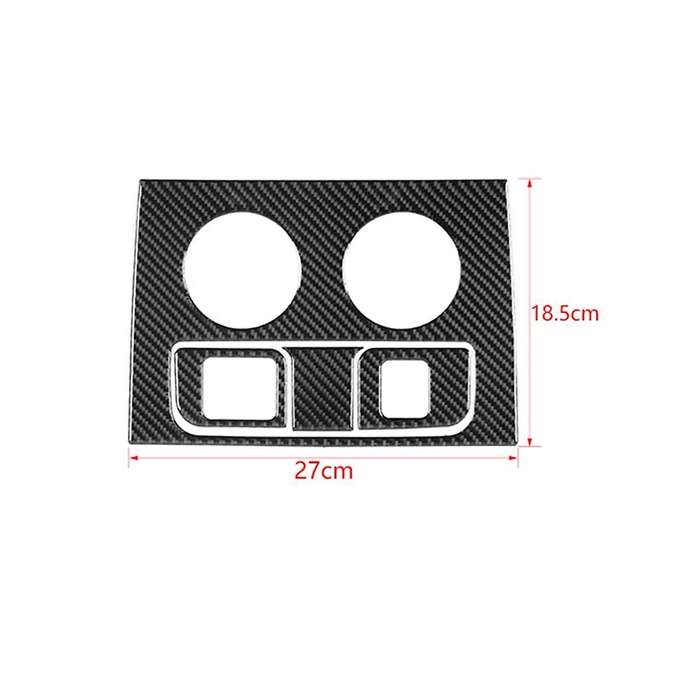 Car Rear Air Outlet Cover Trim Decoration Stickers for 2009-2014 Interior Accessories - Soft Carbon