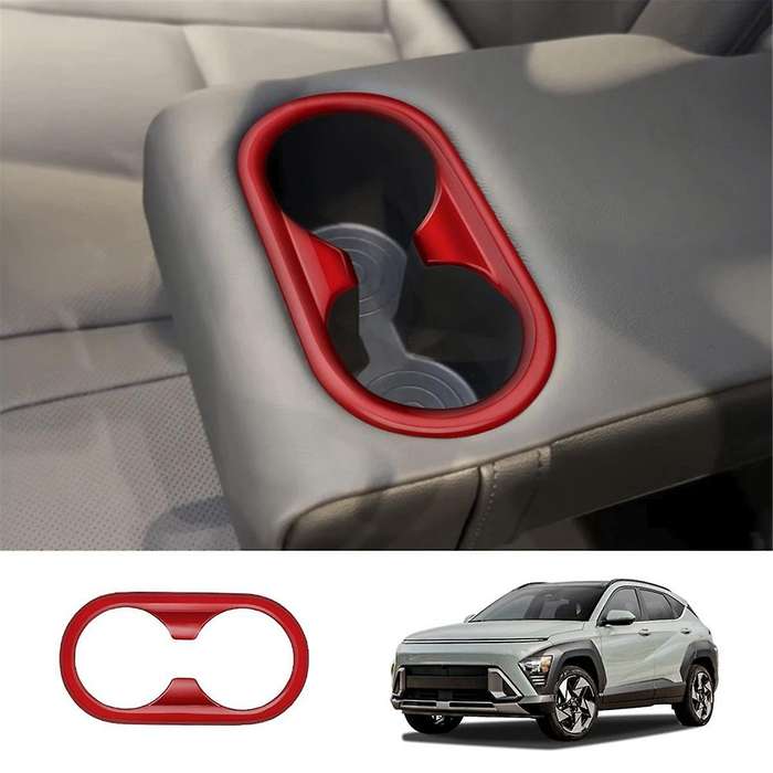 Car Rear Back Seat Water Cup Holder Panel Trim Frame for 2024+ Car Interior Accessories C