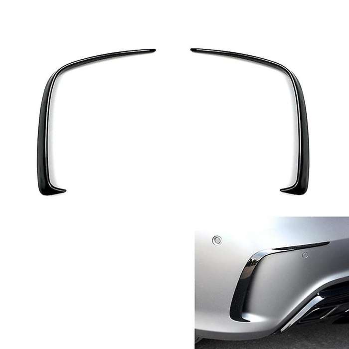 Car Rear Bumper Canards Black Splitter Lips Rear Bumper Spoiler for W176 a Class A45 A200 A250 2013-