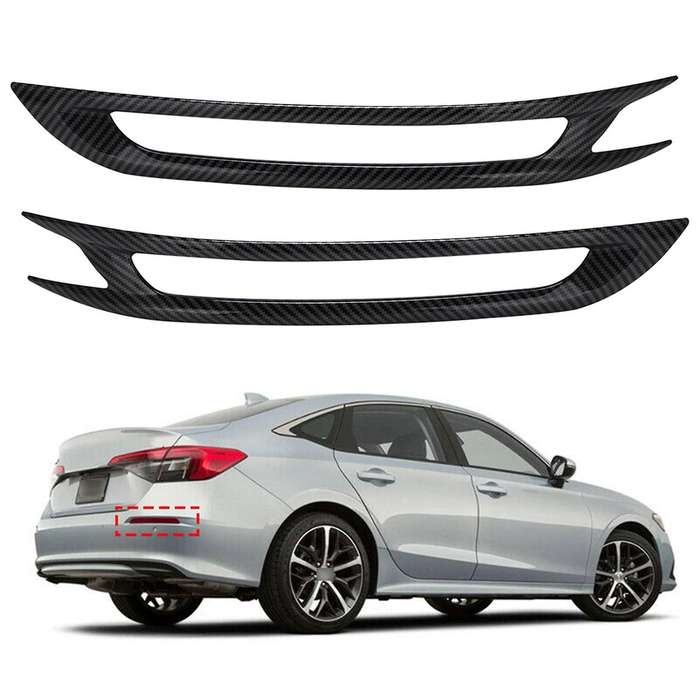 Car Rear Bumper Fog Lamp Cover Fog Light Eyebrow Frame Cover Trim for 11Th Generation 2021 2022