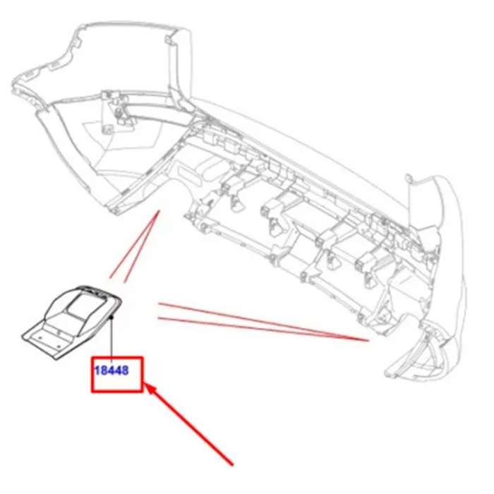 Car Rear Bumper Exhaust Tube Trim for Evoque 2010-2018 Tailpipe Trim