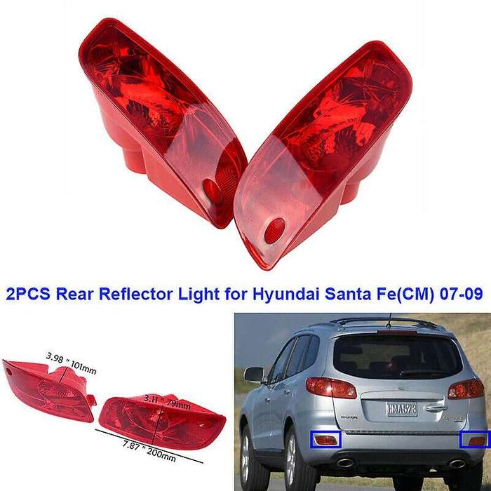 Car Rear Bumper Reflector Lights for (CM) 2007-2009 Pre-Facelift Tail Fog Light Housing Red Lens