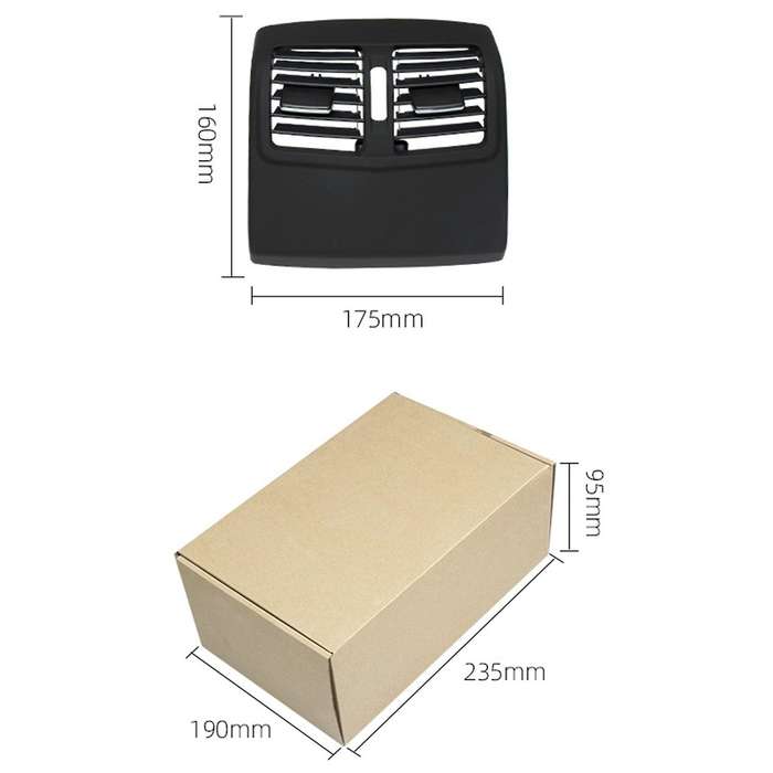 Car Rear Center Air Outlet Grille Cover Air Outlet Panel Rear Vent Frame for W212 2009-2014 21283004