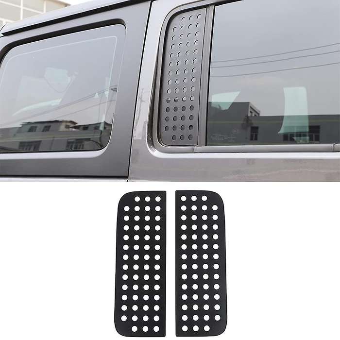 Car Rear Door Window Glass Panel Decoration Cover Trims for JL JT 2018+ 4 Door, Aluminum