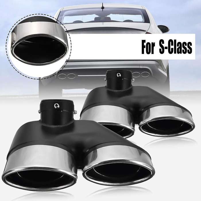 Car Rear Dual Exhaust Pipe Stainless Steel Muffler Tail Pipe for W220 S430 S500 2000 - 2005