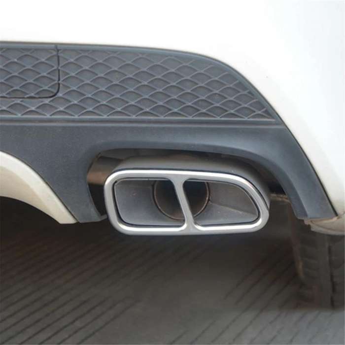 Car Rear Dual Exhaust Muffler Pipe Cover Trim for X204 2013-2015 W218 2012-2017