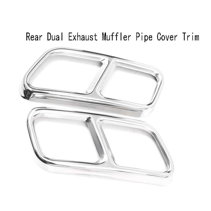 Car Rear Dual Exhaust Muffler Pipe Cover Trim for X204 2013-2015 W218 2012-2017