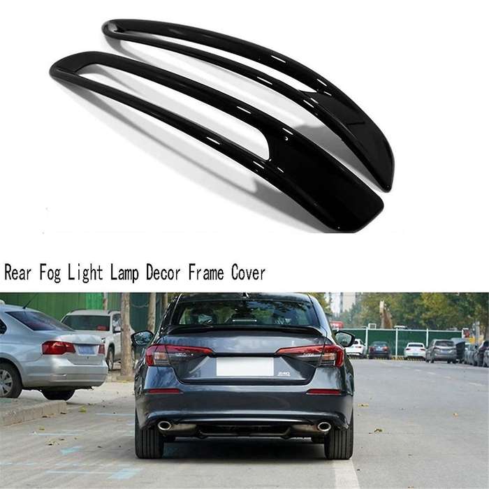 Car Rear Fog Light Lamp Decor Frame Cover Trim Decorative Sticker Exterior Accessories for 11Th Gen
