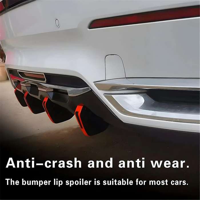 Car Rear Lower Bumper Wing Lip Diffuser, Anti-crash Accessories Spoiler Protector, Rear Bumper Spli