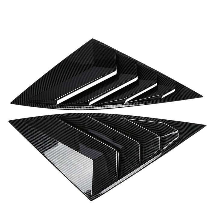 Car Rear Quarter Side Window Louvers Vent Cover Trim Panel Window Blinds Triangular for 2021-2022