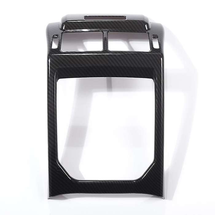 Car Rear Row AC Vent Outlet Frame Cover Trim Carbon Fiber Style ABS Plastic for Land Evoque 2012-201