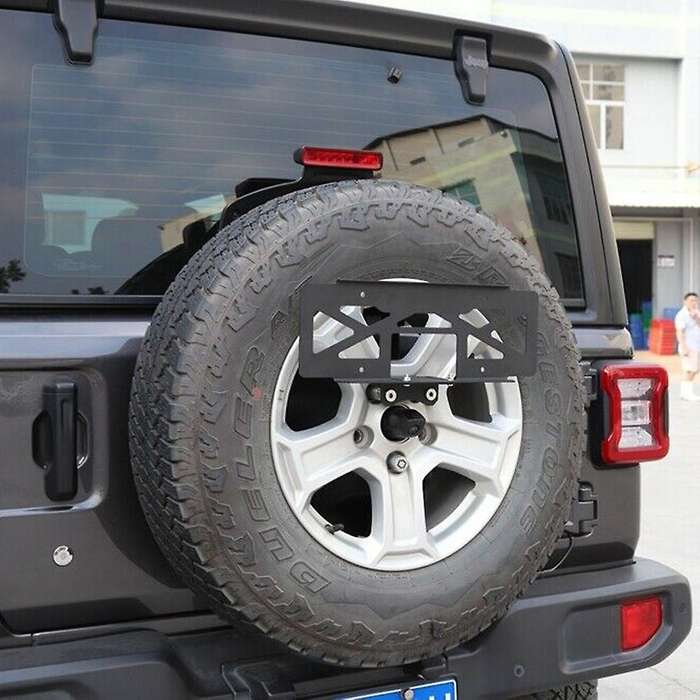 Car Rear Spare Tire License Plate Bracket Holder Fit for JL 2018-2020